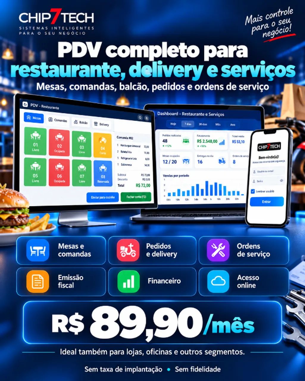 Sistema PDV Online CHIP7TECH para Empresas - Foto 2