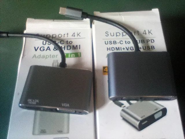 2 USB - C para VGA e HDMI