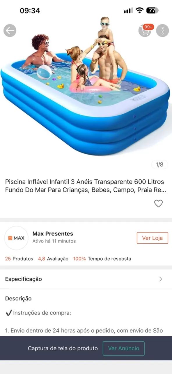Piscina inflável 