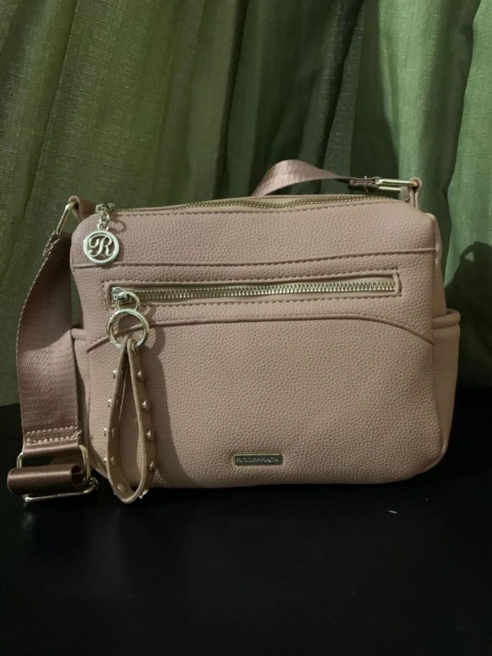 Bolsa feminina transversal - NOVA- na cor bege