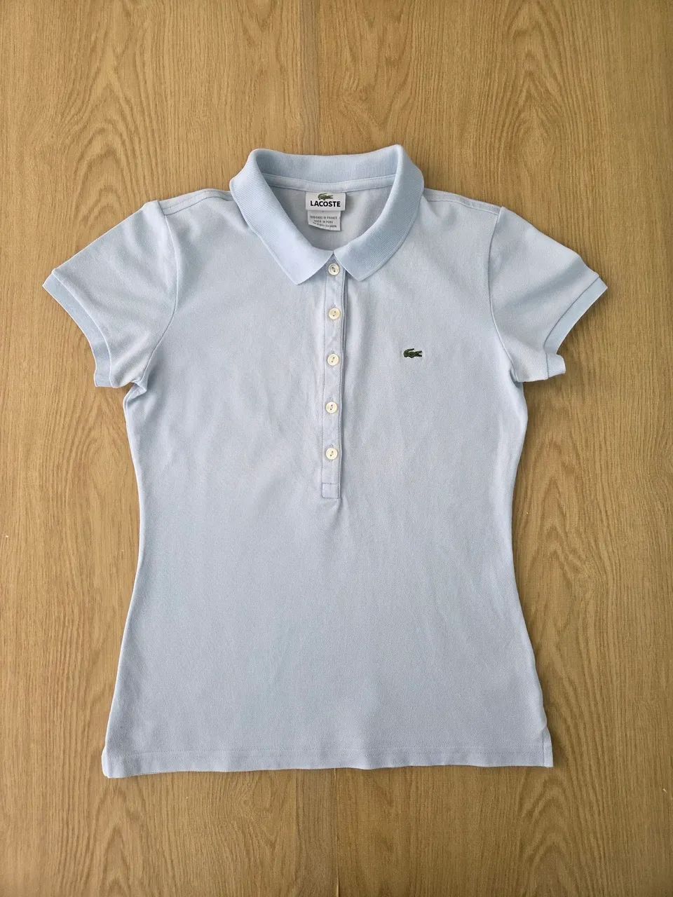 polo piquet lacoste azul claro p - Foto 2