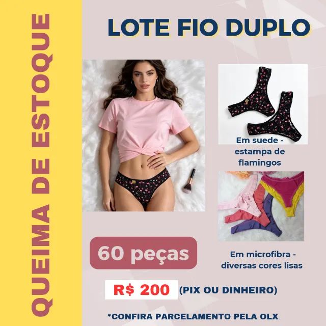60 Calcinhas FIO DUPLO