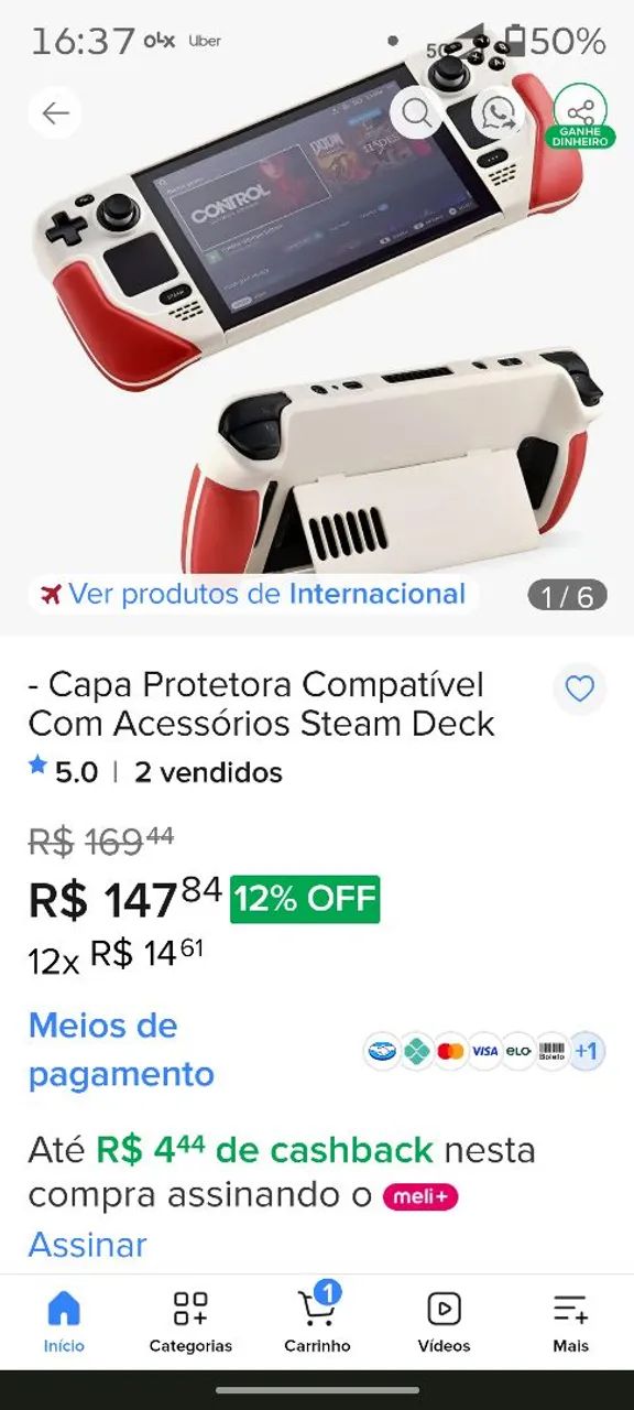 - Capa Protetora Compatível Com Acessórios Steam Deck - Foto 3