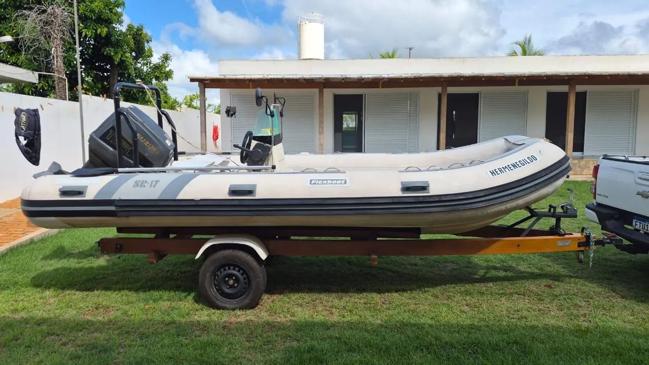 Bote Flexboat SR17 + carreta - Foto 3