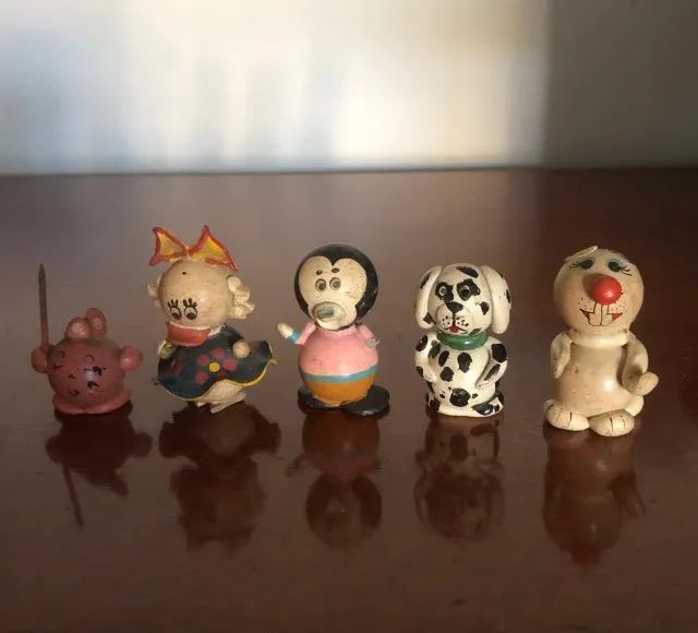 Bonecos em bola de gude- Vintage