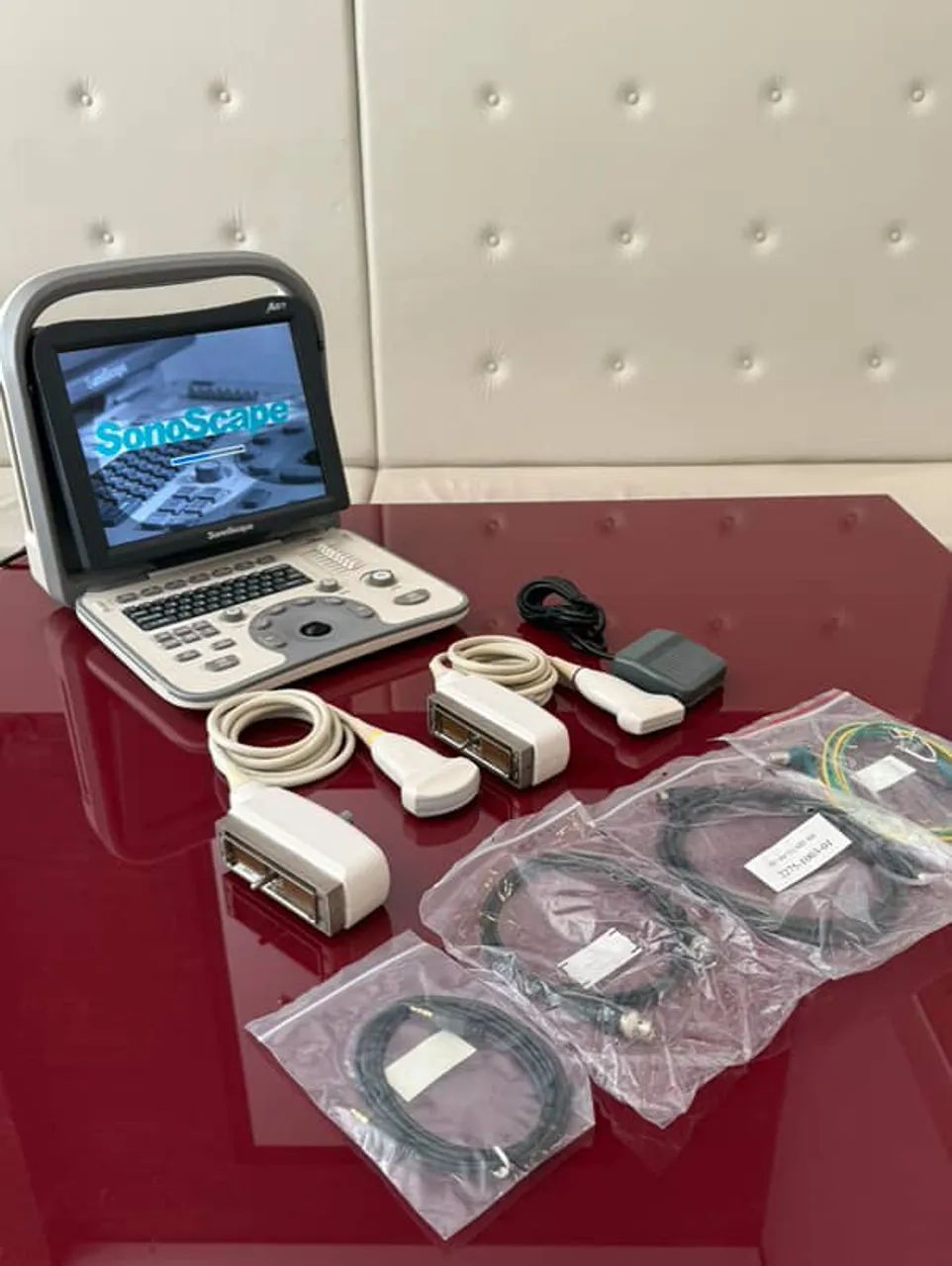 Ultrassom Sonoscape A6V com transdutor linear e convexo