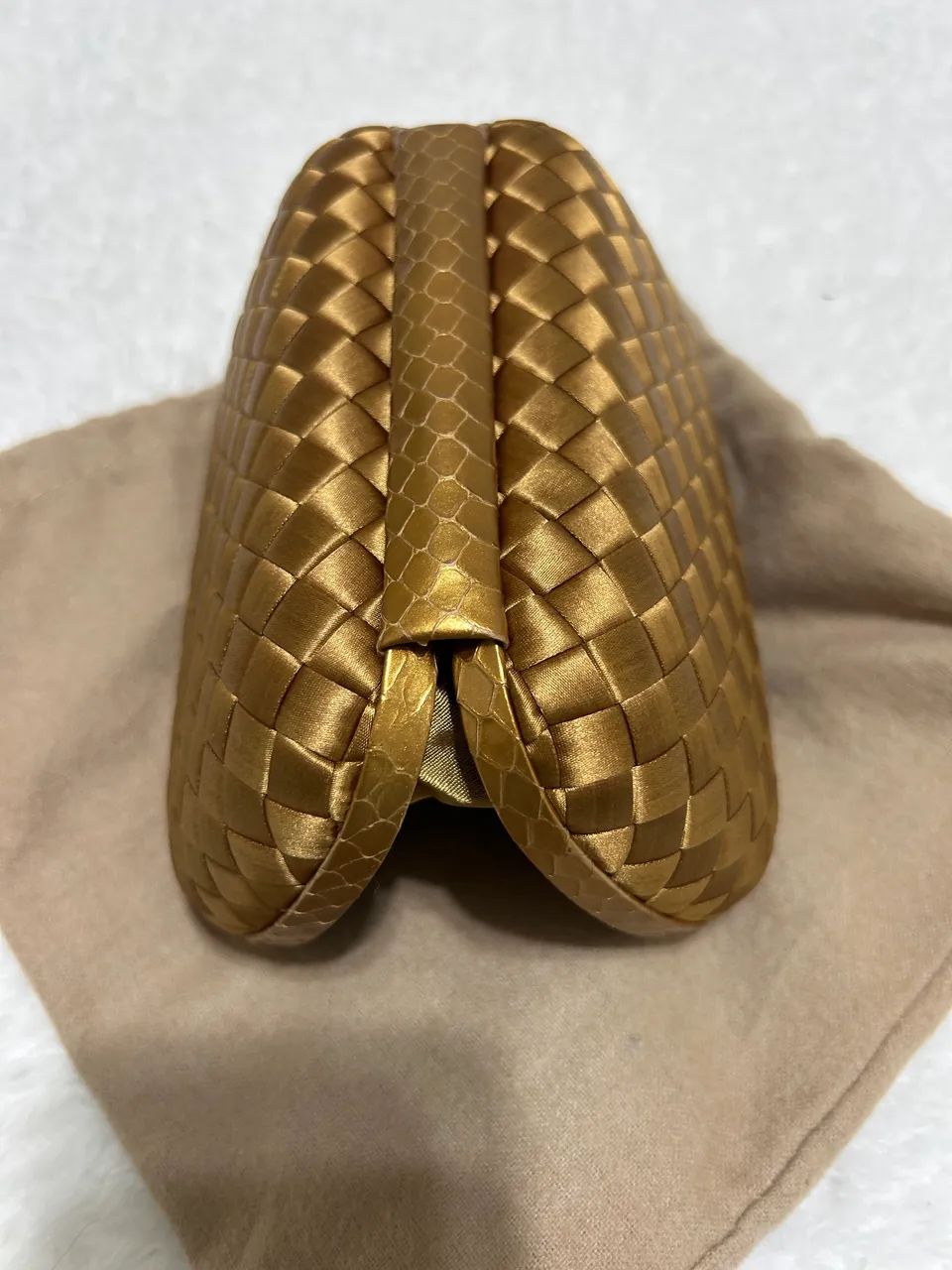 Bolsa nova original bottega venetta dourada entrecciato  - Foto 4