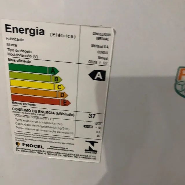 FREEZER VERTICAL CONSUL 110V  MODELO CVU20GB - Foto 3