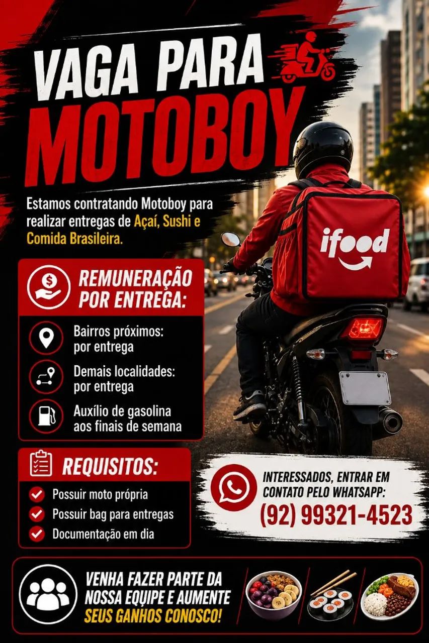 Vaga de motoboy