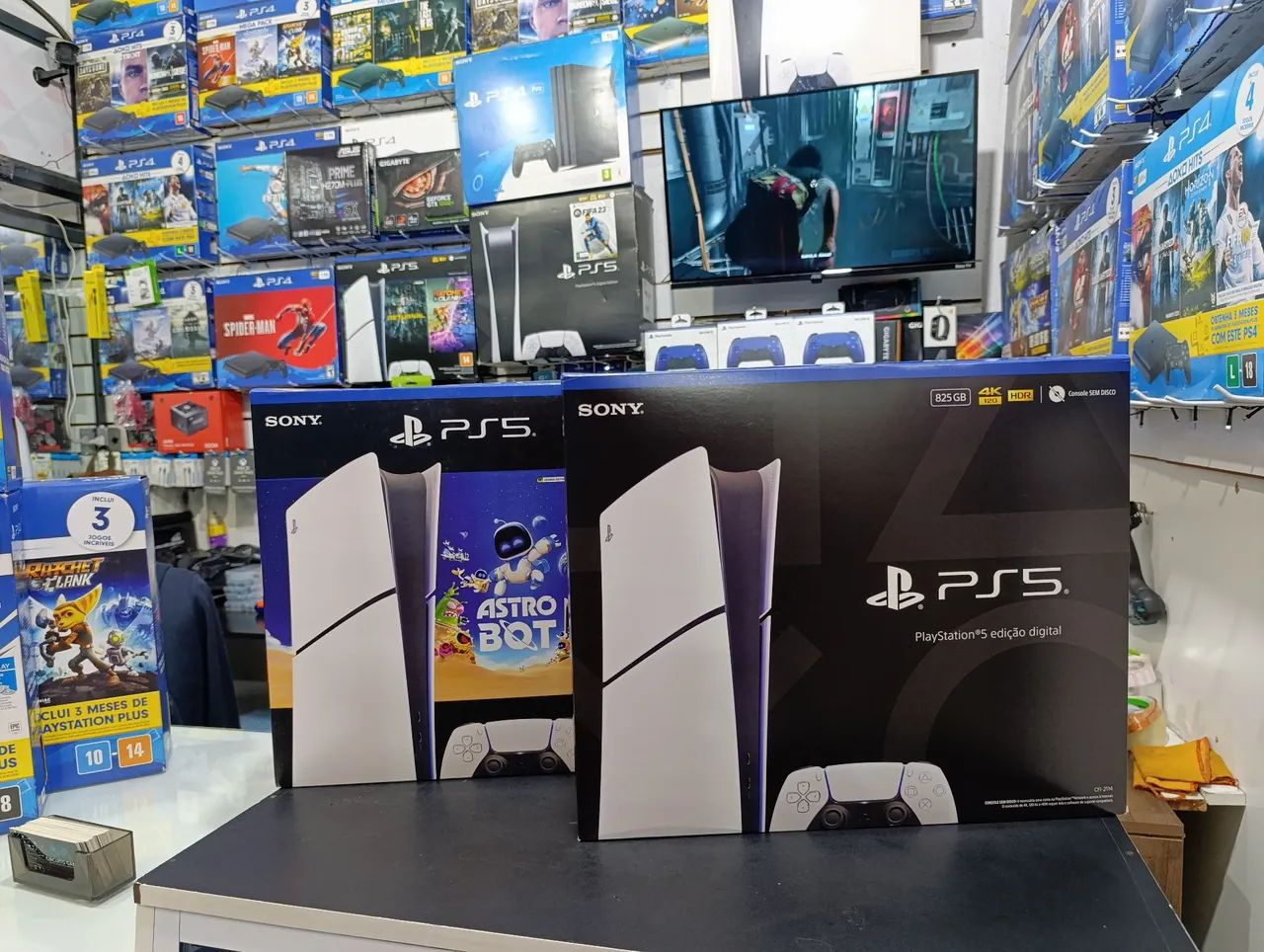 PS5 SLIM NOVO LACRADO 1 ano garantia retire teste loja física 
