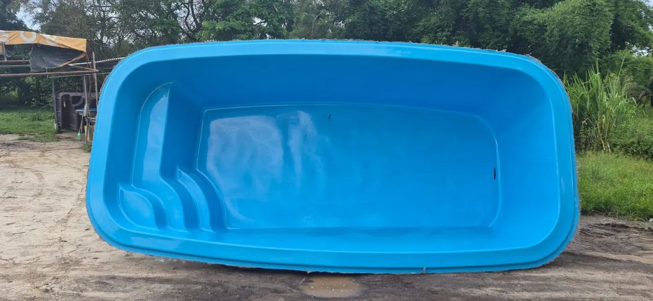 Piscinas de fibra completas e instaladas com deck  - Foto 4