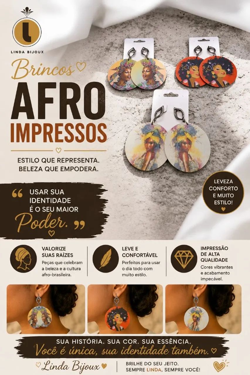 Brincos em MDF Impressos - Foto 2