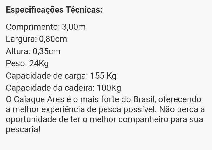 Caiaque Titan Ares selva novo! - Foto 5