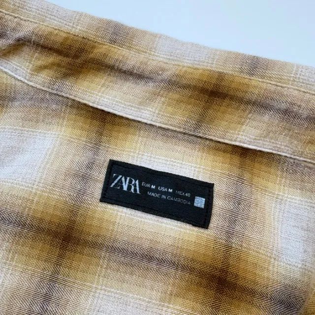 Zara Camisa Xadrez Flanelada Masculina - Foto 2
