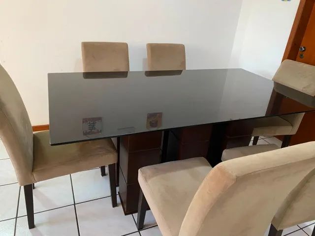MESA DE JANTAR EM ÓTIMO ESTADO - 6 LUGARES  - Foto 2
