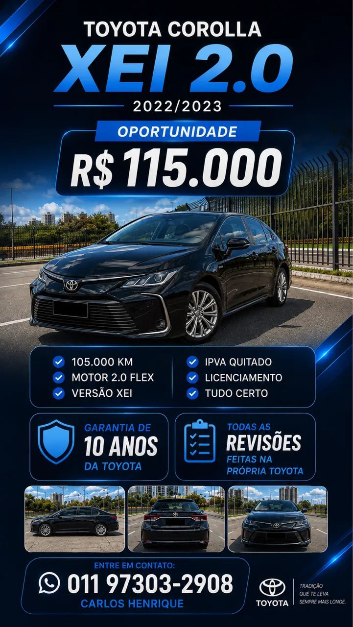 Toyota Corolla Corolla XEi 2.0 Flex 16V Aut. 2023