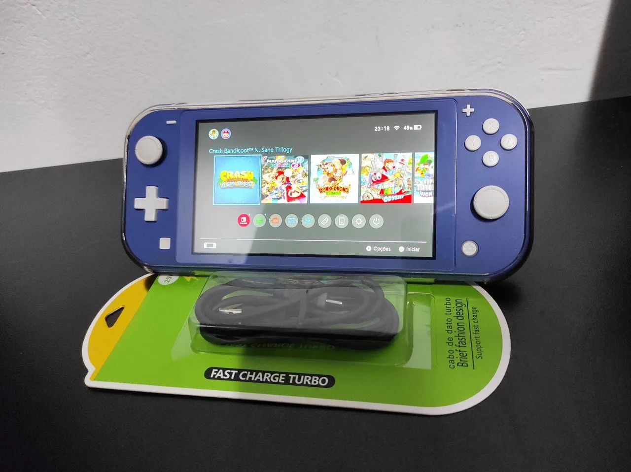 Nintendo Switch Lite Azul - 64gb - Impecável - Desbloqueado
