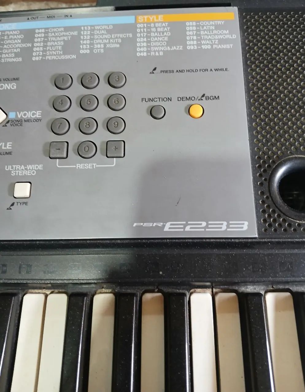 Teclado yamaha perfeito psr e233
