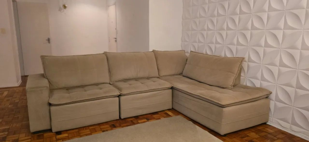 SOFÁ CANTO RETRÁTIL COM CHAISE - Foto 2