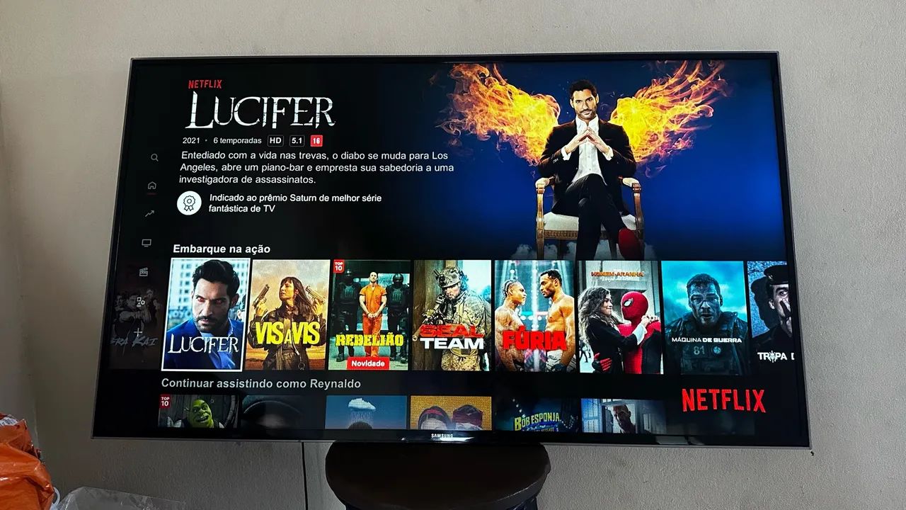 Smart TV LED Samsung 48 Polegadas, Aplicativos - Netflix YouTube  - Foto 3