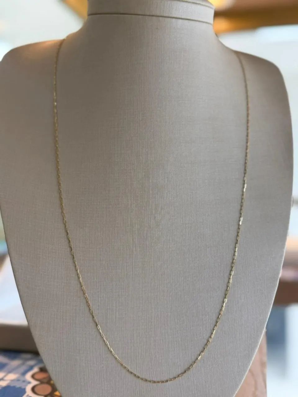 CORRENTE CADEADO 70CM OURO 18K 750