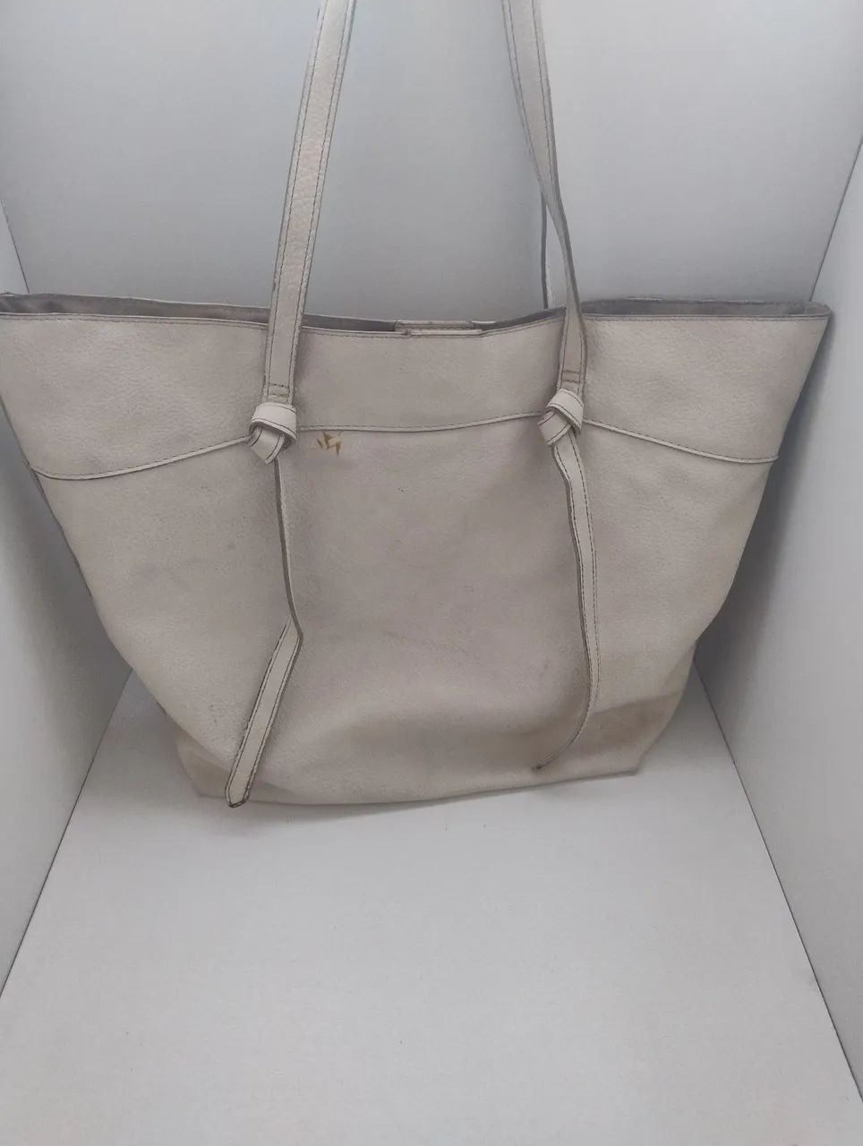 Bolsa em couro offwhite para reparo  - Foto 2