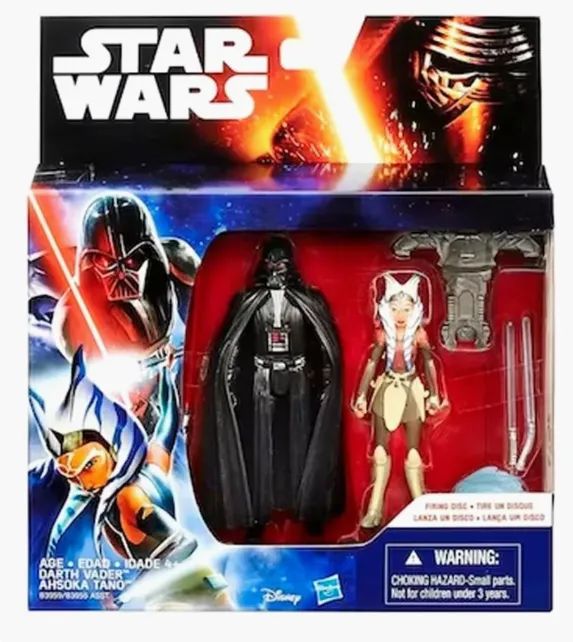 boneco star wars darth vader e ahsoka tano - b3959 hasbro