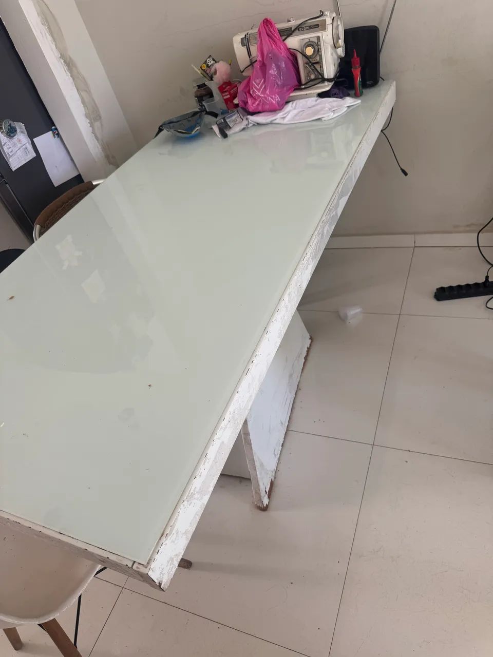 Mesa MDF com tampo de vidro  - Foto 2
