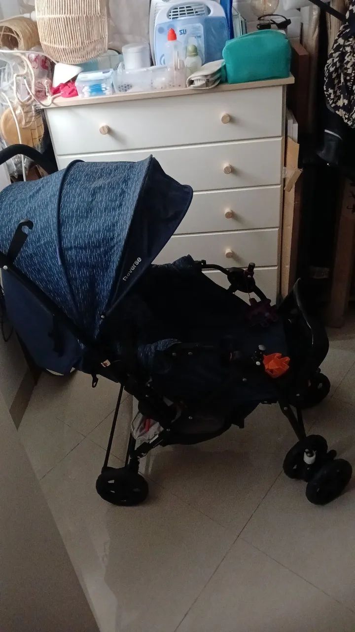 Carrinho Bebê Cosco Reverse Azul - Foto 3