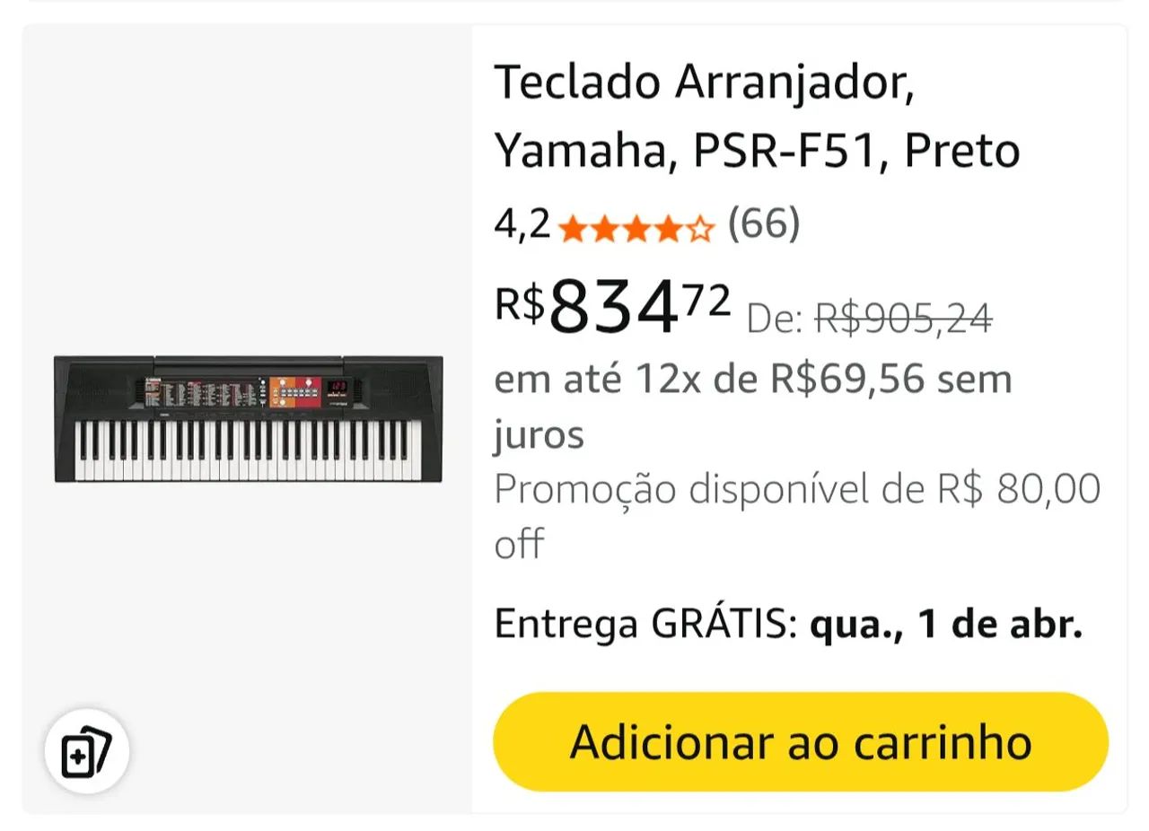 TECLADO YAMAHA BEM NOVINHO - Foto 6