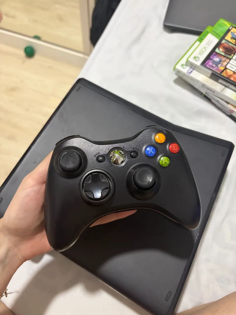 Xbox 360 + Kinect + Controle + 4 jogos  - Foto 3