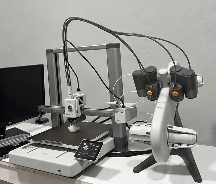 Impressora 3d nova bambu lab a1 com ams - Foto 2
