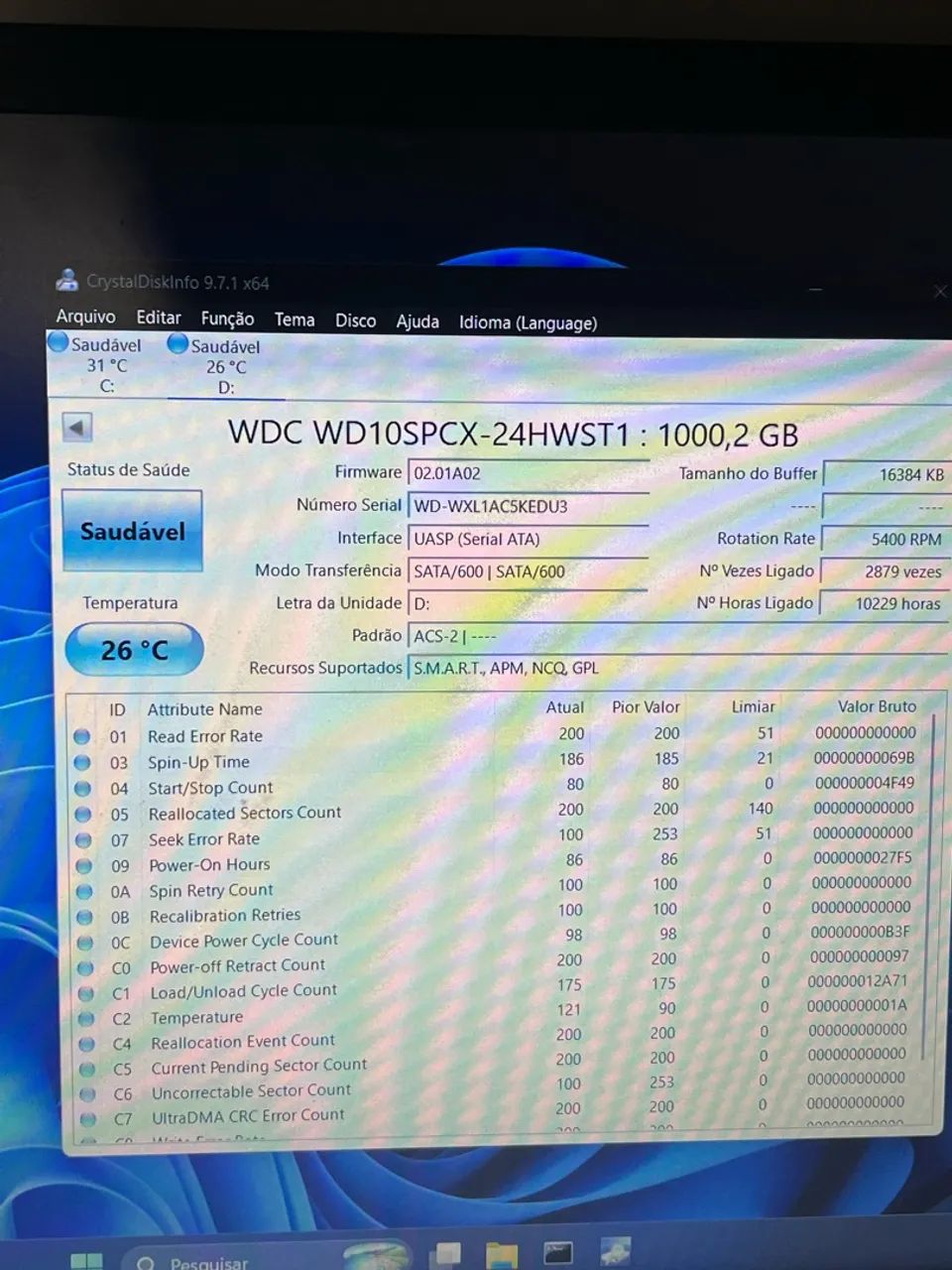 HD 2.5 - Notebook - 1 TB - Saudável  - Foto 3