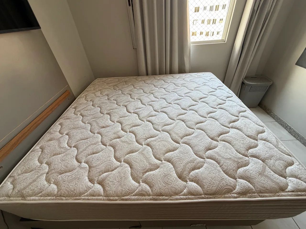 Cama King Size Ortobom Completa - Base + Colchão - Foto 3