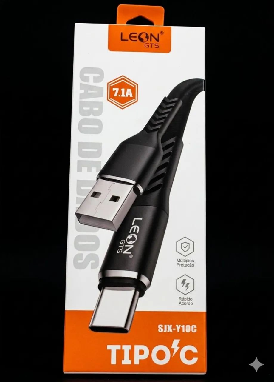 CABO USB TIPO C ULTRA RÁPIDO  CARGA E DADOS, REFORÇADO