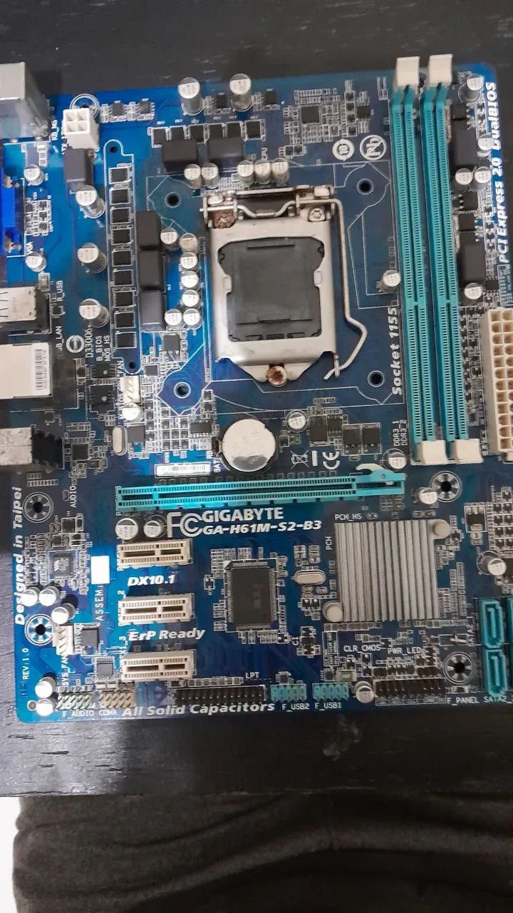 Placa mãe lga 1155 h61 gigabyte 
