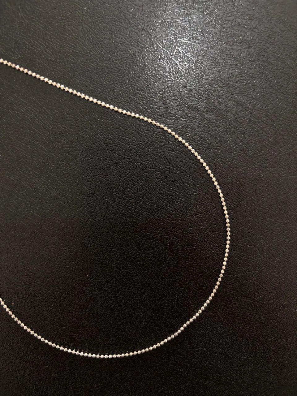 Cordão bolinha delicado em prata - Foto 2