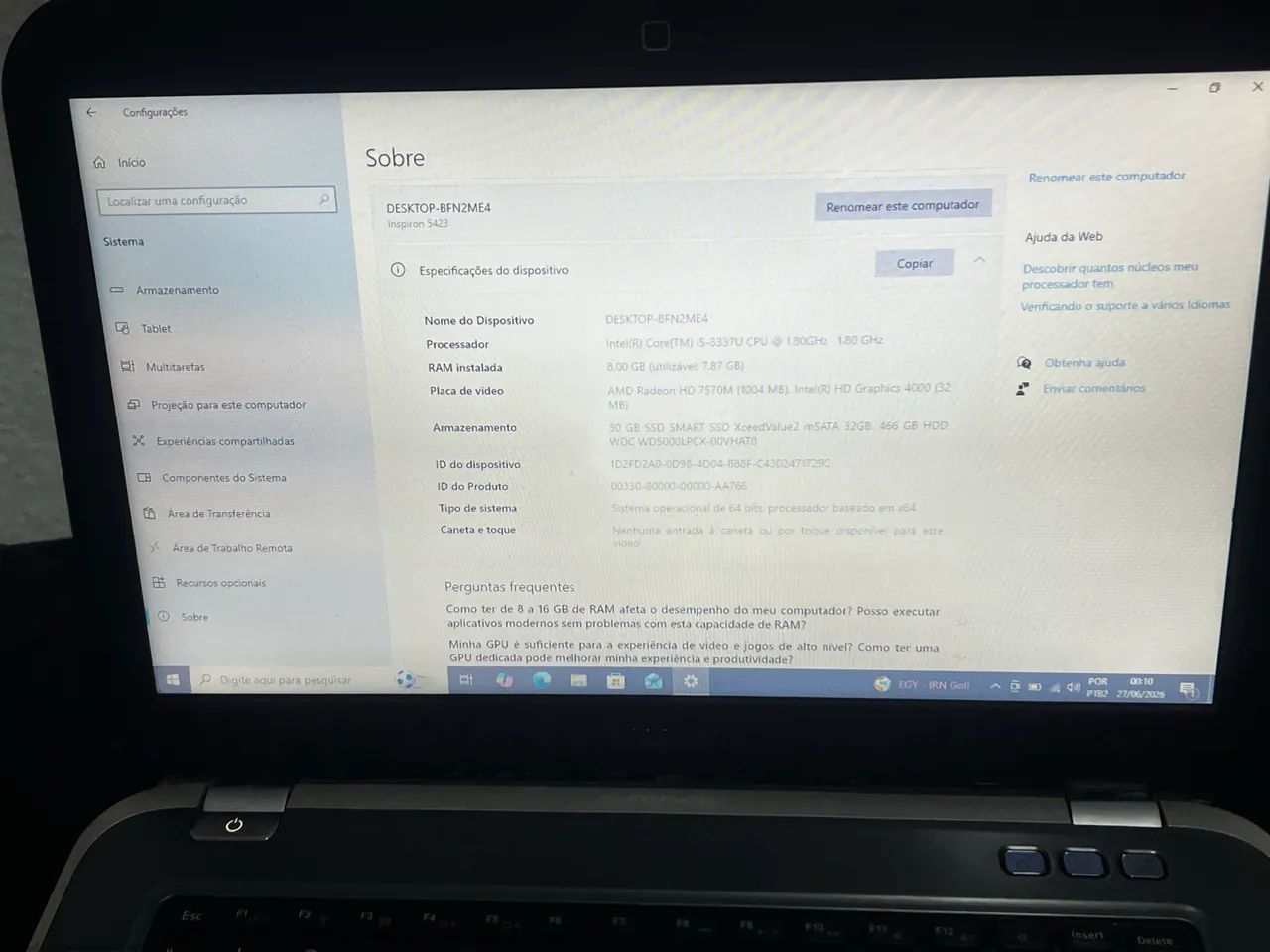 Vendo notebook Dell - Foto 2