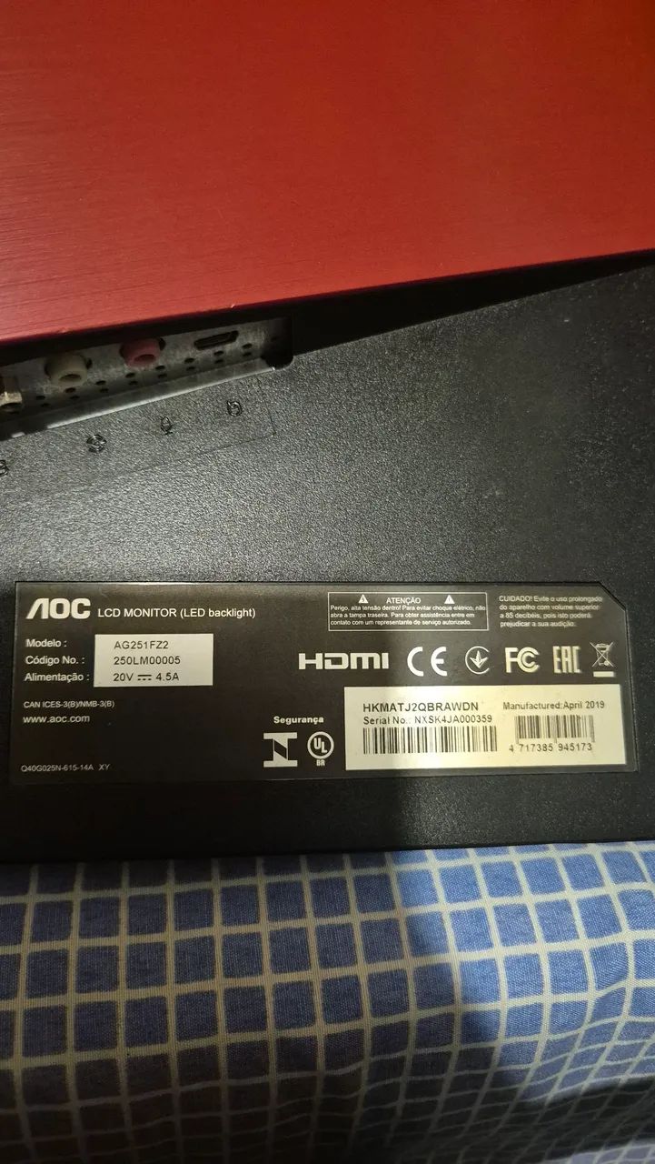 MONITOR AGON AOC 240hz - Foto 3