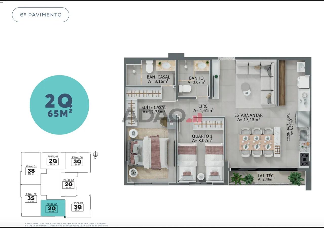 Apartamento 2 Quartos-Orby Flamboyant - Foto 2