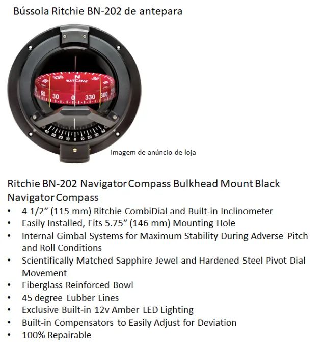 Bússola de antepara Ritchie BN-202  - Foto 2