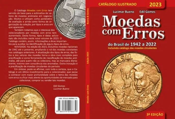  *catálogo moedas com erros do brasil 1942-2022 3ª edição lucimar e edil 