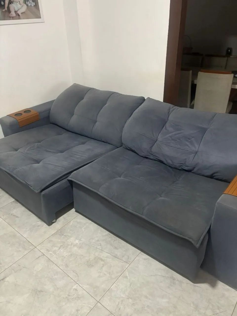 Sofá retrátil e reclináveis 4 lugares - Foto 3