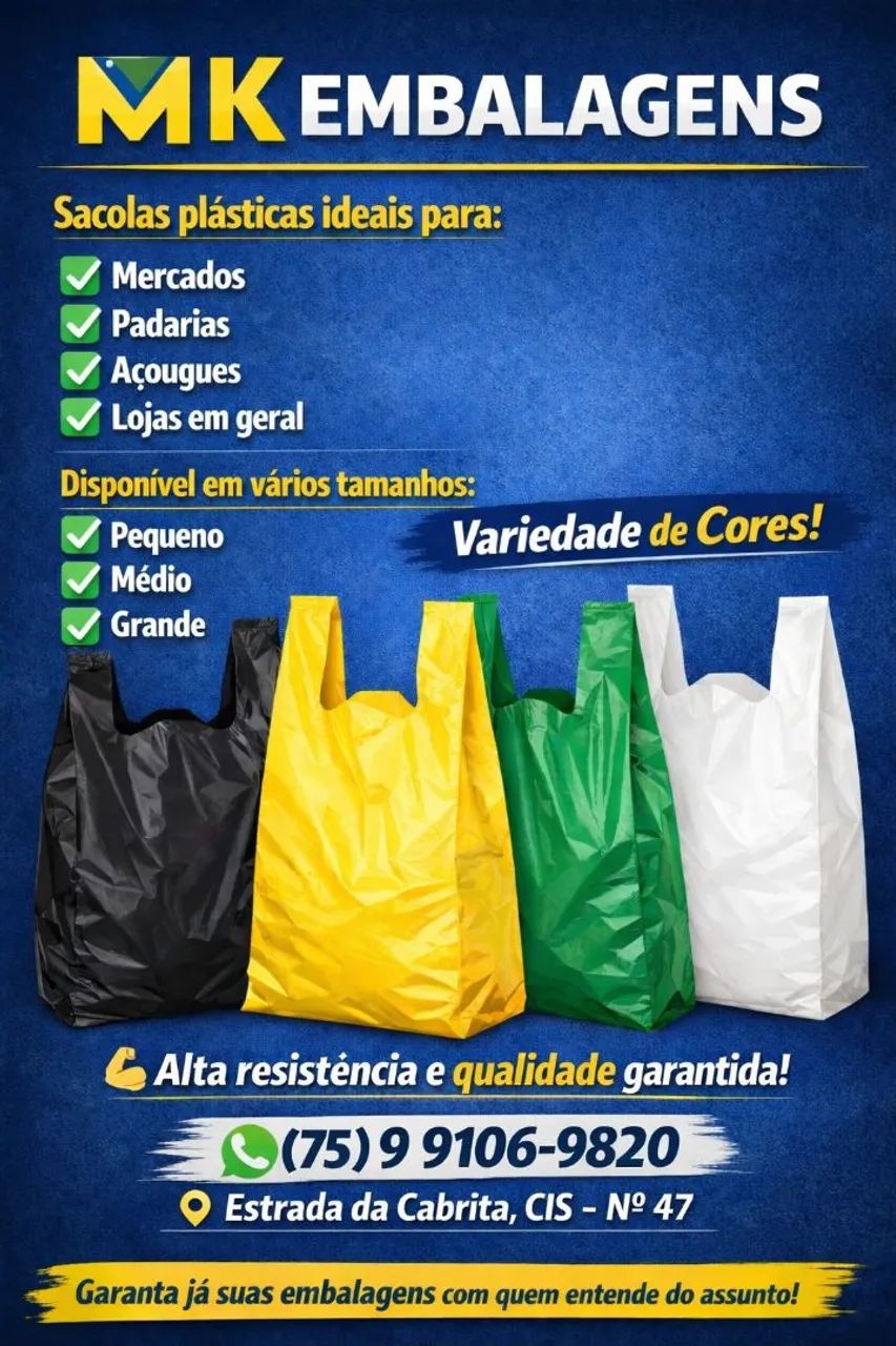 Sacolas plastica