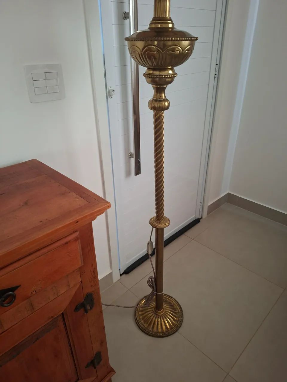 Abajur antigo em bronze  - Foto 5