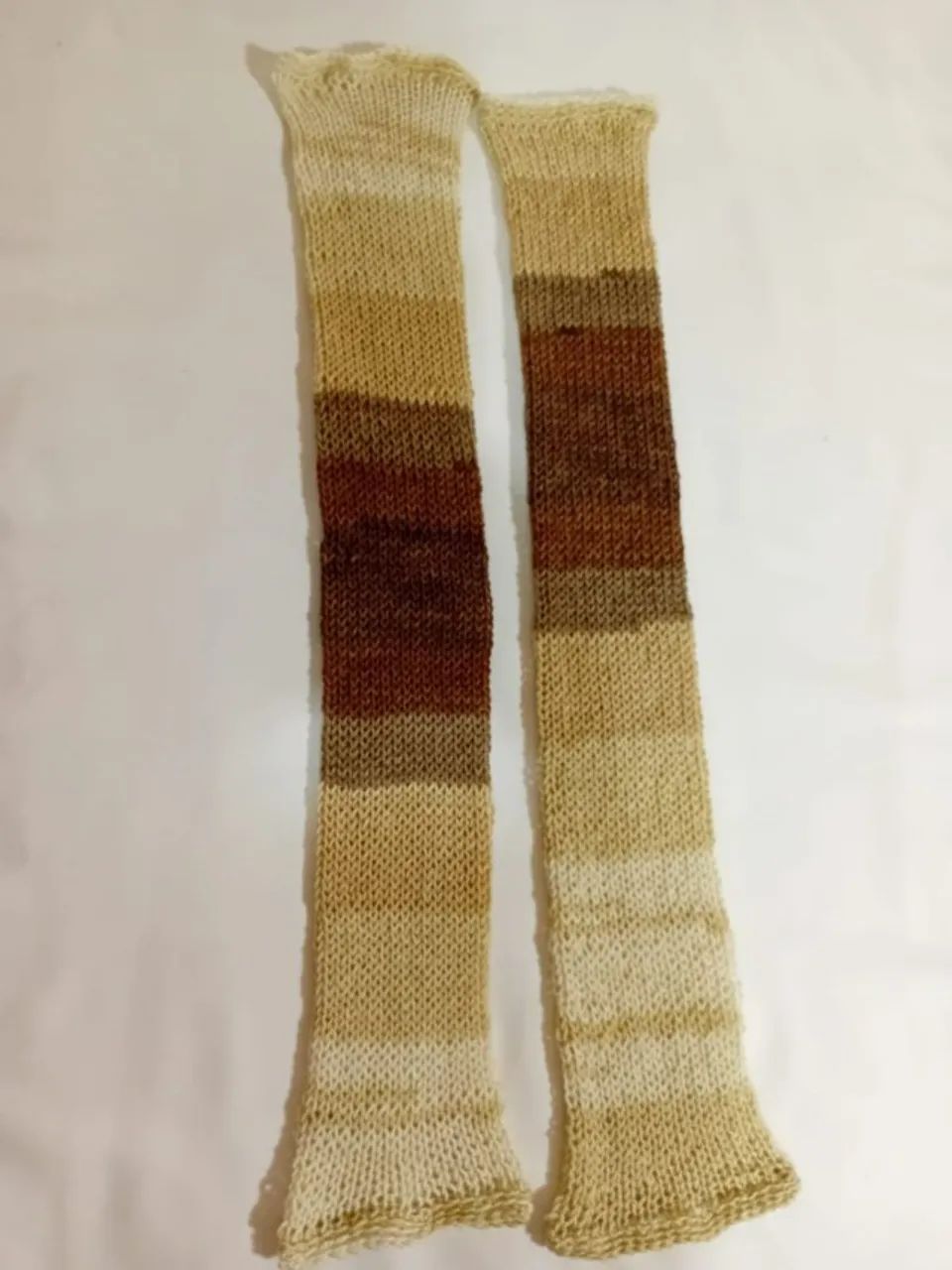 Polainas marrom de lã natural merino - Foto 2
