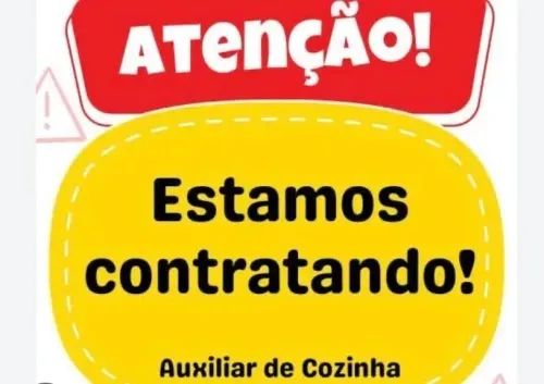Contrata Auxiliar de Cozinha 