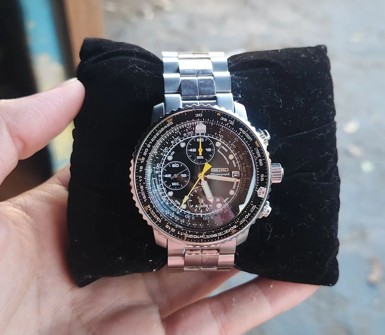 Relógio Seiko Flightmaster SNA411 Chronograph Watch - Foto 3