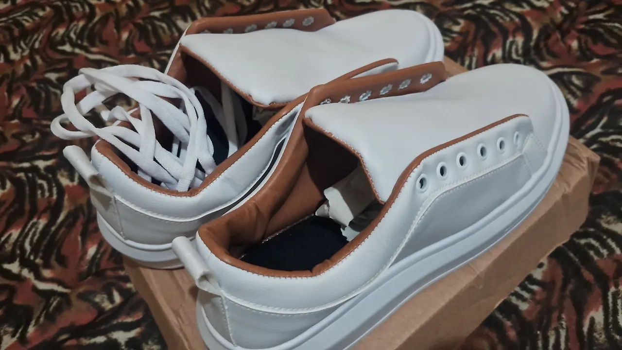 Tênis Casual Masculino Branco - Foto 3