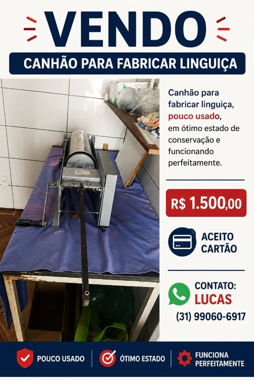 Canhão para Fabricar linguiça